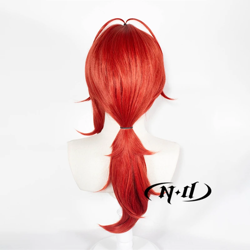 ND Diluc شعر مستعار تأثيري Genshin تأثير هيربيسي شعر مستعار تأثيري مقاومة للحرارة الاصطناعية للحزب كوميك كون كوزر زي موضوع