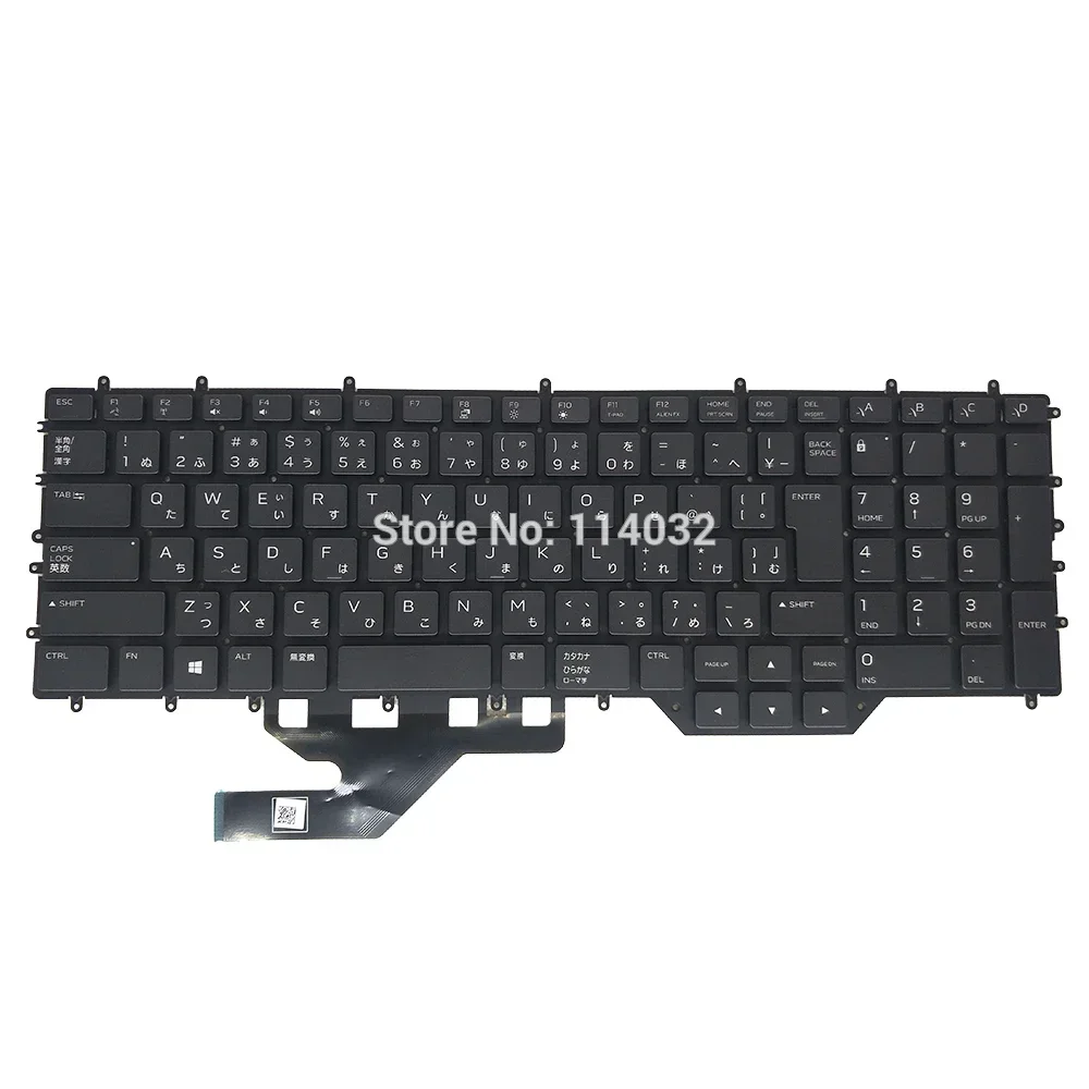 

RGB Backlit Japanese Keyboard For Dell Alienware M17 R2 R3 M17X R4 2019 Gaming Laptop 0JRFM9 JRFM9 Colorful Backlight Teclado