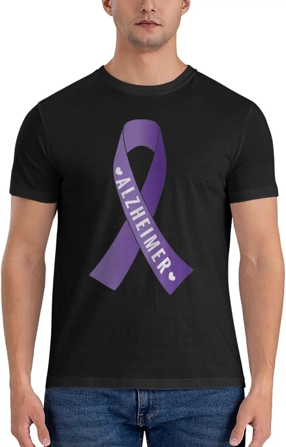 Alzheimer's Disease Awareness T-Shirt Vintage Short-Sleeve