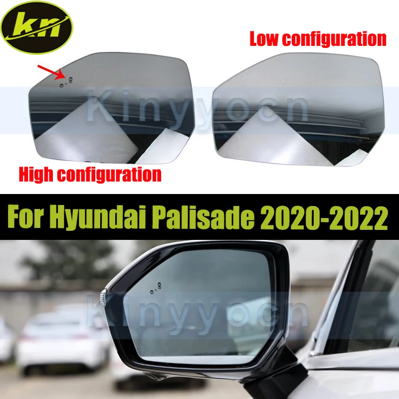 

Car Side Mirror Glass Len For Hyundai Palisade 2020 2021 2022 Rear View Wing Door Side Mirror Glass Lens