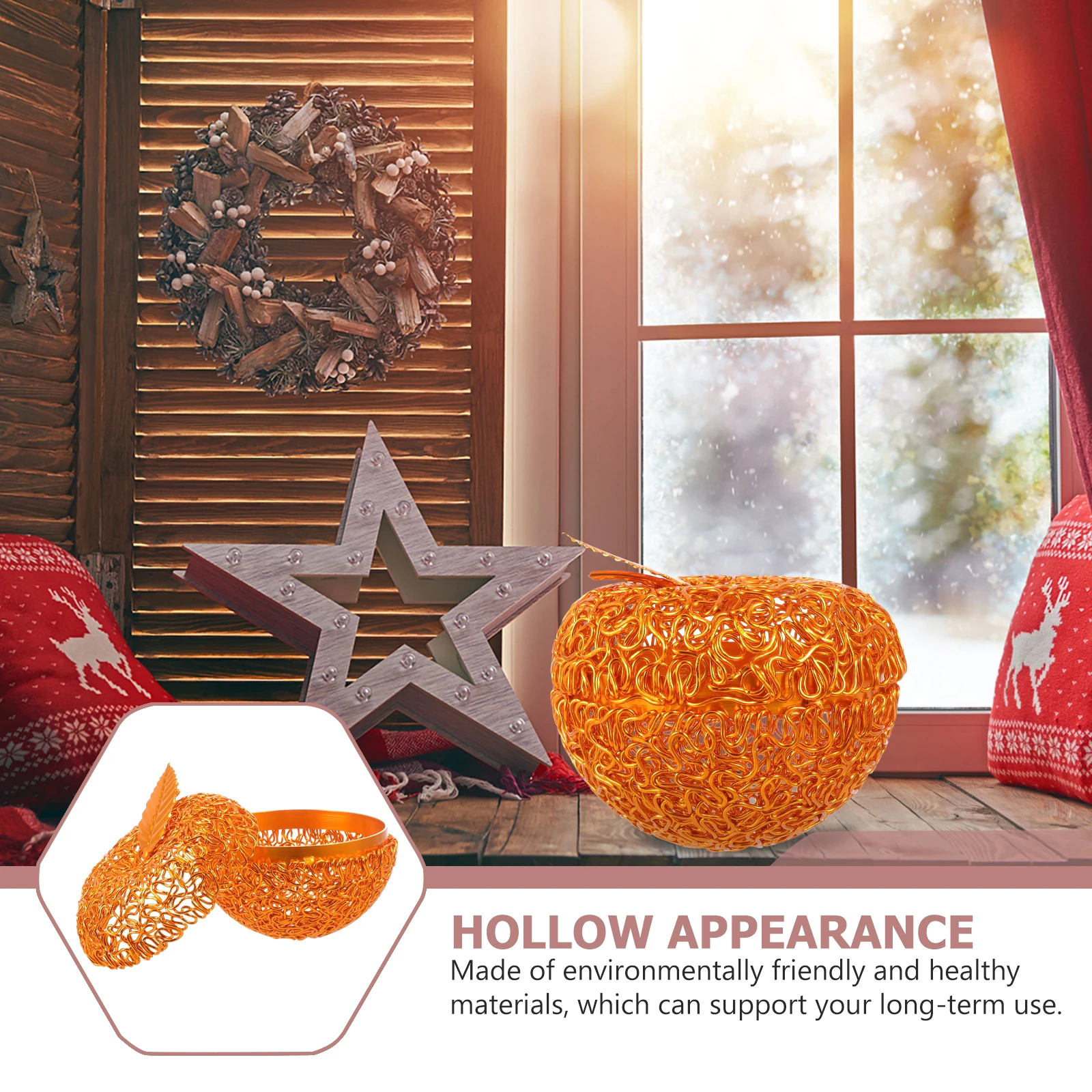 

Hollowed Out Storage Jar For Candy Cookies Dried Fruit Desktop Organizer Xmas Gift Sundries Container Key Holder Decorative Box