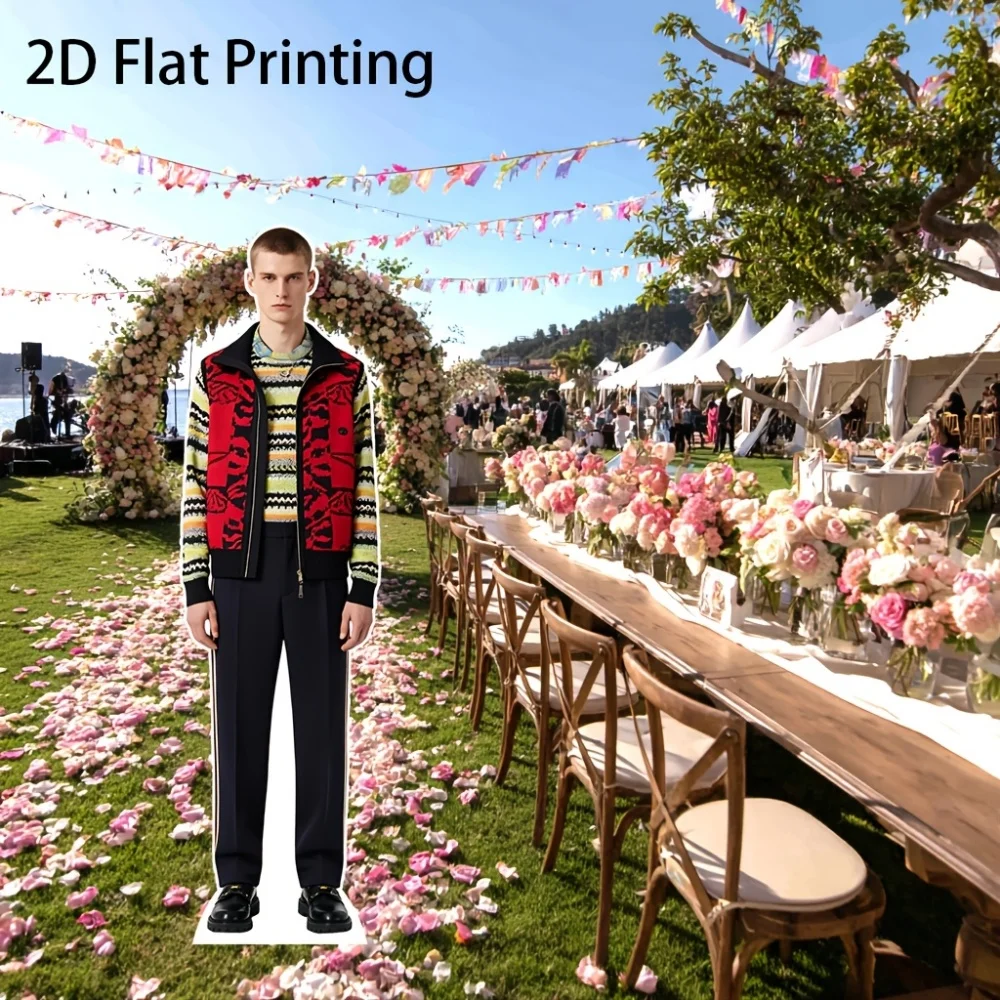 1Pc Custom Photo Life Size Cardboard Standee Poster Prop, Suitable for Weddings, Birthdays, Store Promotions, Party Decoration