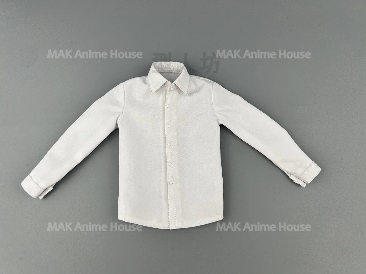 AFS 1/6 Scale Black White High Quality Long Sleeve Shirt Clothes Model for 12'' AL100045 AT011 Male Soldiers Action Figure Body