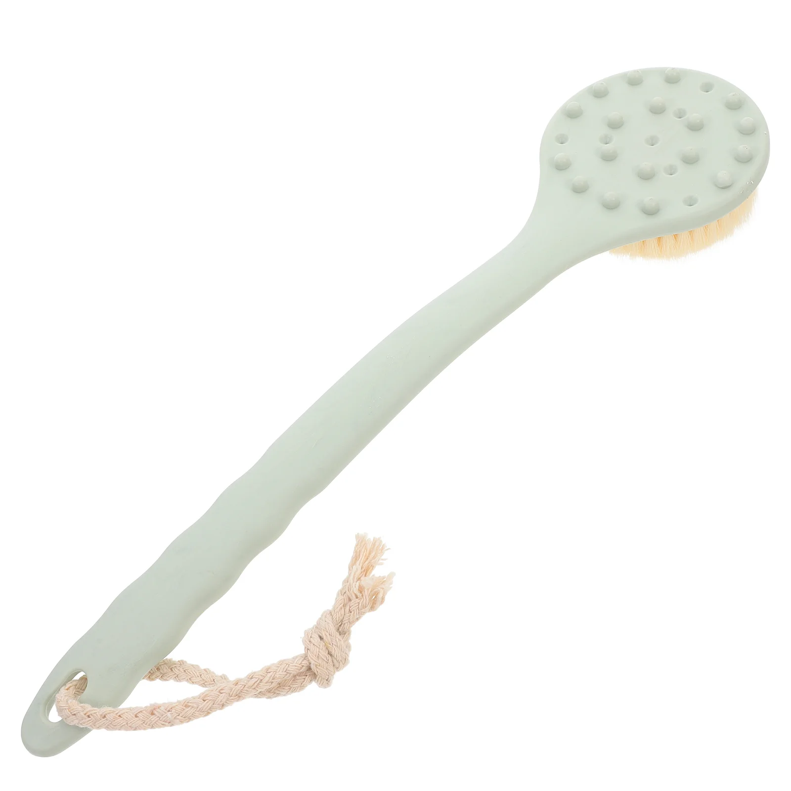 

Bath Brush Massage Cleaning Long Handles for Elderly Body Shower Dry Brushing Soft Fur Back Scrubber Pp with