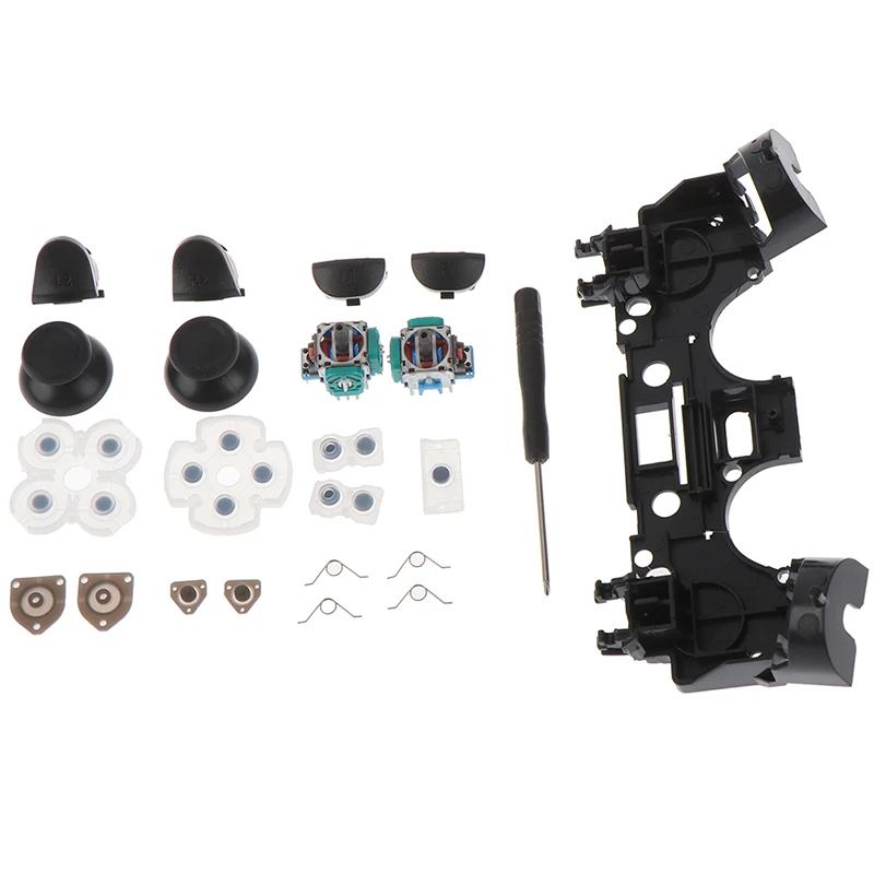 Kit de botones de gatillo para reparación de PS4, Joysticks analógicos 3D, L1, R1, L2, R2