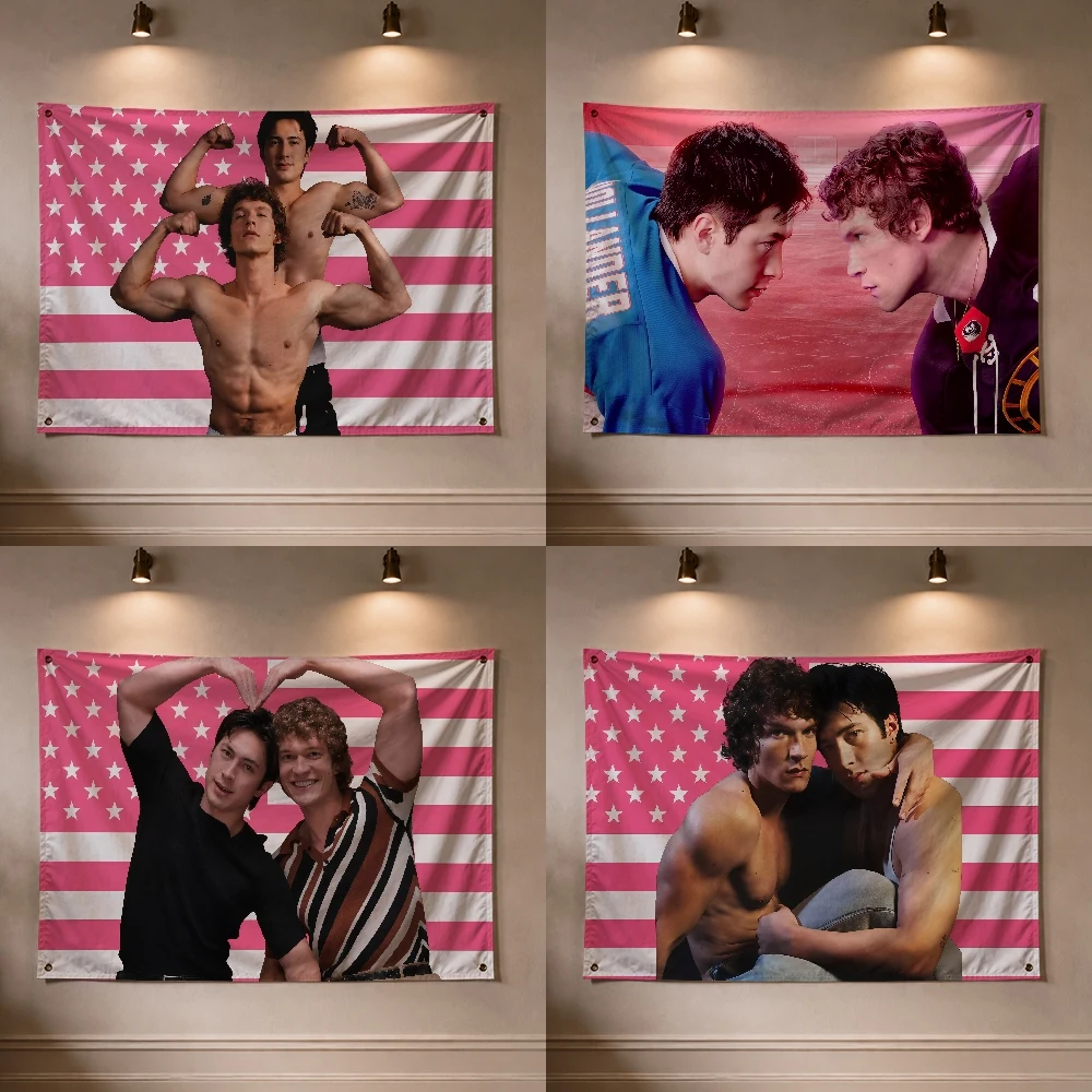 Heated Rivalry Shane and Ilya Flag Decoration Outdoor Picnic Party Art Hanging Home Camping Party Banner