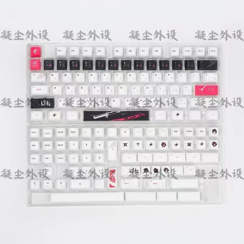 130 Klawiszy Yuki Aim Anime Keycaps Cartoon PBT Keycap Chreey Keycaps Japan Key Cap Dye-sub Nakładki na Klawisze do Klawiatury Mechanicznej Mad68 60 — zdjęcie produktu 6