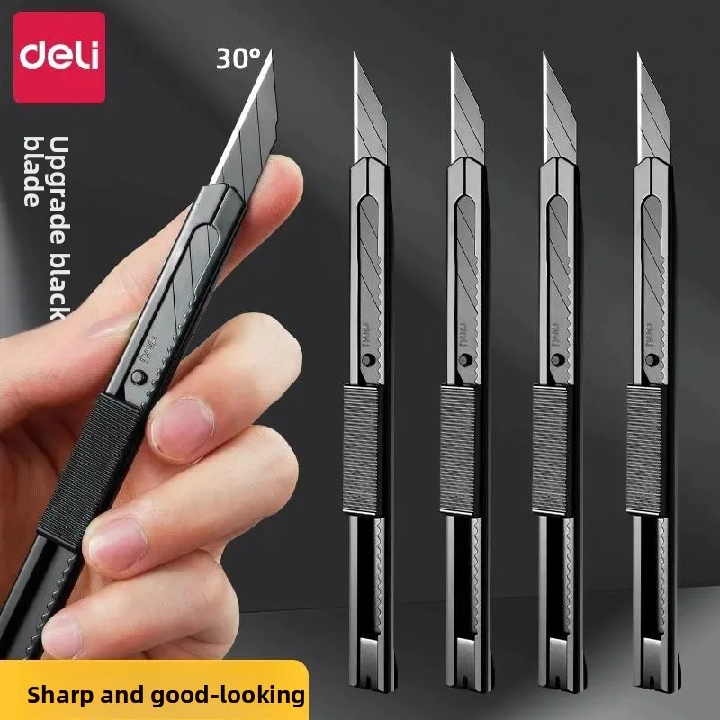 New in Black Blade Utility Knife Small Paper Cutting Knife Express Unpacking Knife Stainless Steel Knife Carving Knife for Art