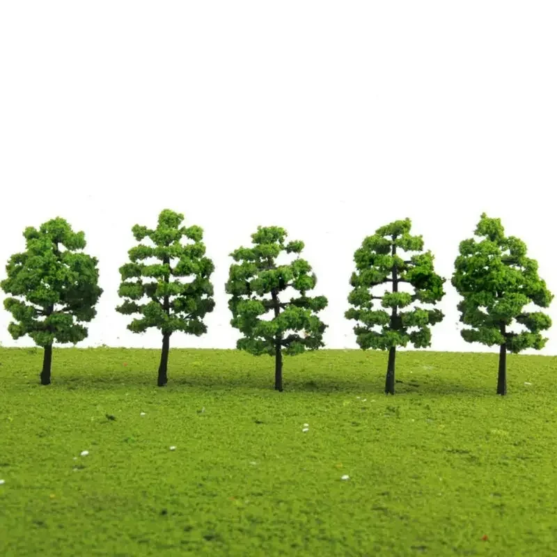 20pcs 7cm HO OO Scale Model Trees Train Railroad Layout Diorama Wargame Scenery Miniature Tree Decoration For Train Railroad