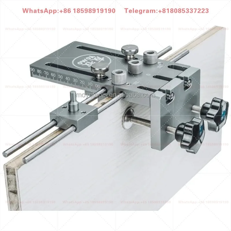 MD590 High Precision 3-in-1 Woodworking Drill Positioner Upgrade Furniture Positioning Fixture Quick Connect Remove Stamping