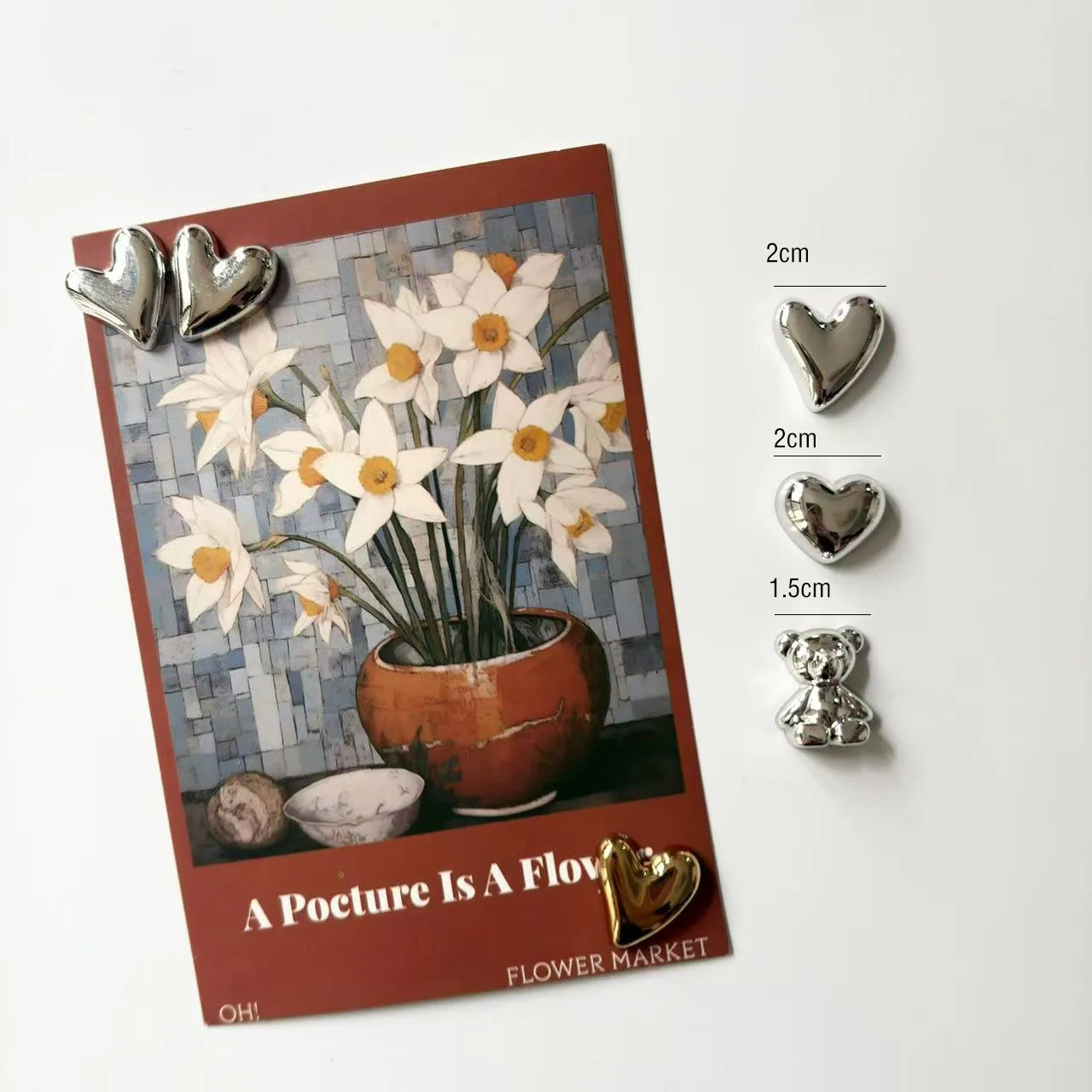 6 /12Pcs Heart-shaped Fridge Magnets, Cute Little Hearts, Decorative Stickers, Home Kitchen, Office Whiteboard Decorative Gifts