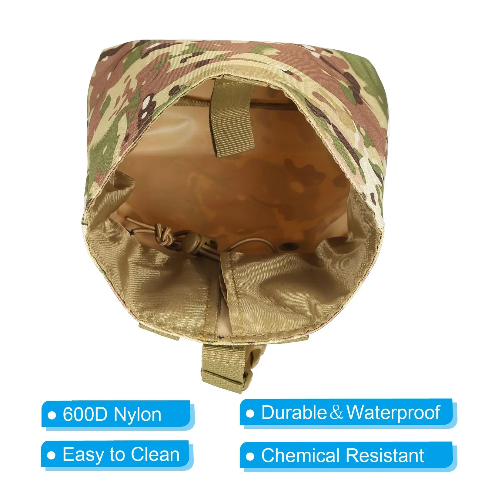Neue Molle Folding Dump Drop Magazin Tasche Outdoor Camping Jagd Zubehör EDC Faltbare Recovery Mag Holster Taille Tasche – Detail 6