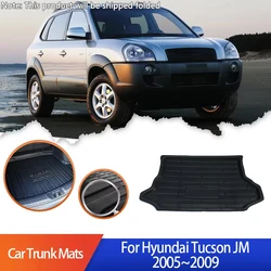 Car Trunk Mats For Hyundai Tucson JM 2005 2006 2007 2008 2009  Floor Tray Liner Cargo Boot Carpet Tray Trunk Pads Accessories