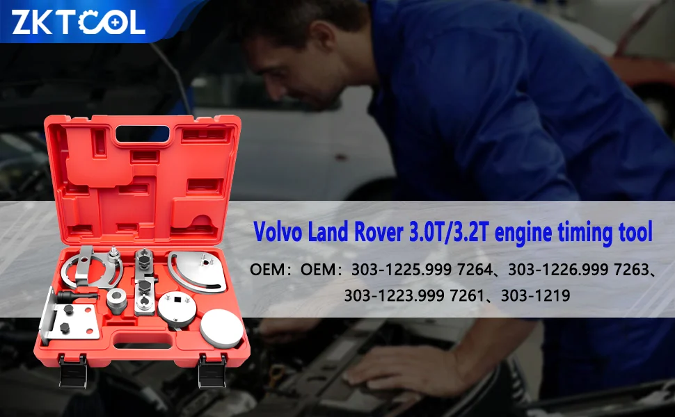 Nockenwellen-Zahnriemen-Ausrichtungswerkzeug, geeignet für Volvo S80, XC90 T6 Modelle sowie Land Rover Freelander 2 3.2L, 3.0T. – Detail 1