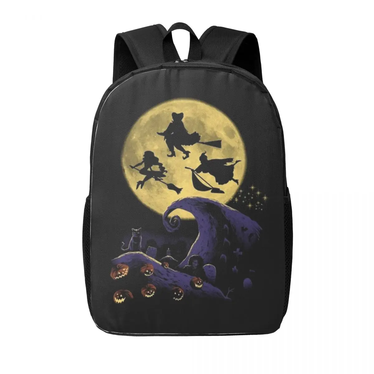 Custom Witch Halloween Hocus Pocus Backpack for Boys Girls College School Travel Bags Men Women Bookbag Fits 15 Inch Laptop