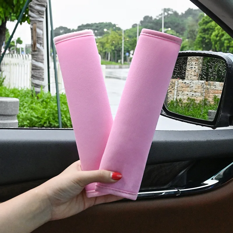 2PCS Car Seat Belt Shoulder Protector, Universal Adjustable Polyester Pads, Comfort Auto Interior Accessories for Adults Kids