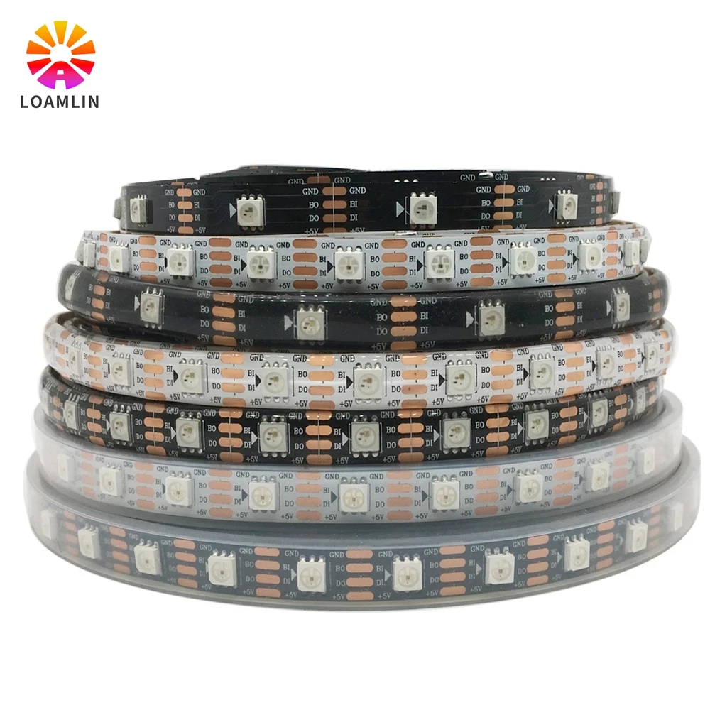 

WS2813(WS2812B Update) RGB Led Pixel Strip 30/60/144 Pixels/Leds/m Dual-Signal Led Individual Addressable WS2812 IC 1-5M DC5V