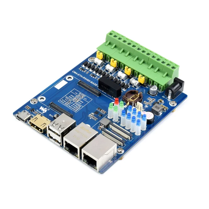 

4-RS485 Dual ETH Breakout Expansion Board For RPI Raspberry Pi Compute Module 4 CM4 Lite 2GB 4GB 8GB RAM