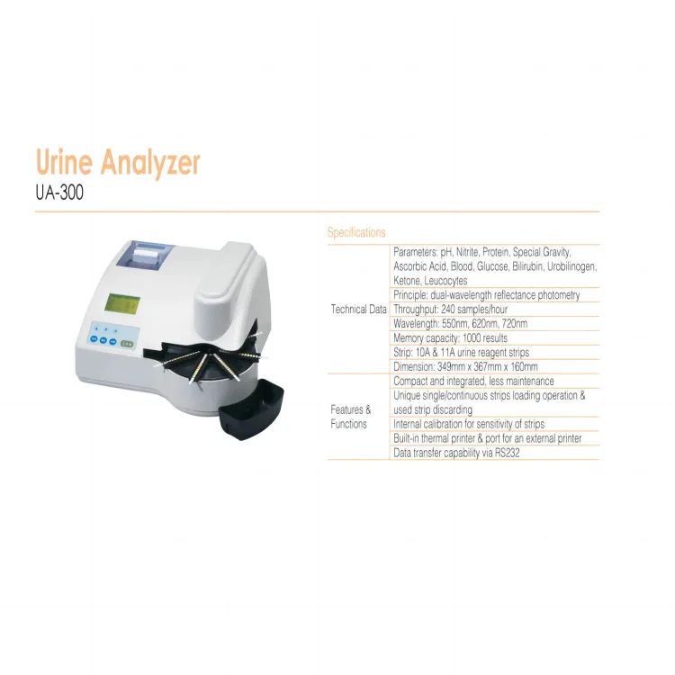 EC Portable Urine Analyzer UA-300 used to detect and manage a wide range of disorders