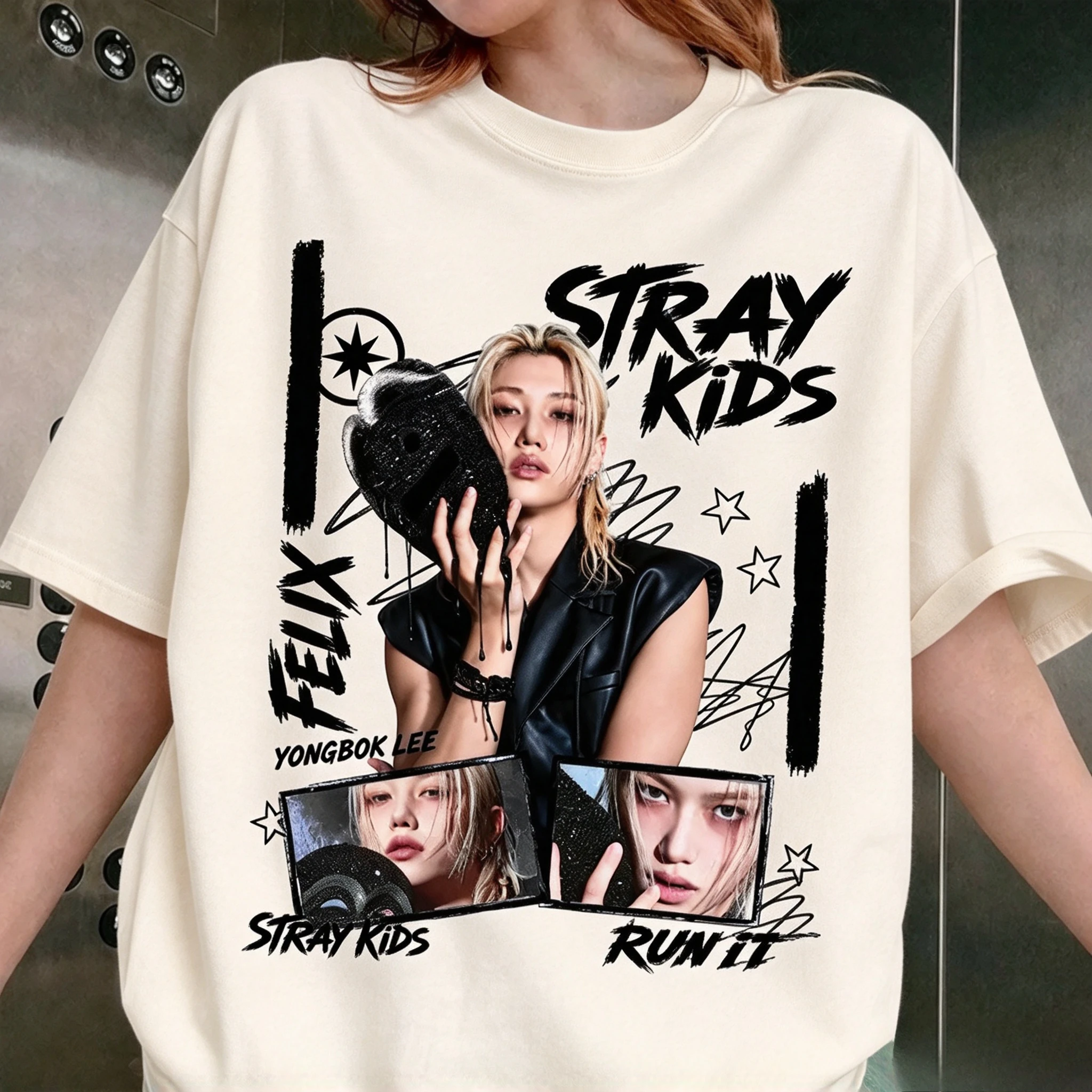 Stray Kids District 9 Tour Summer Parent Child Cotton Tee Vintage K-Pop Graphic Men Women T-shirt Comfortable High Quality