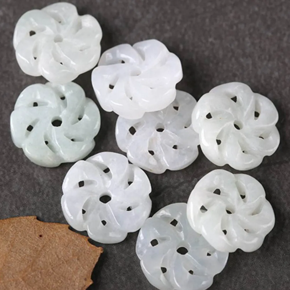 

1Pcs Natural Jade Hollow Carved Flower Pendant DIY Jewelry Making Charm Pendant Accessory for Necklace Bracelet Earrings Hairpin