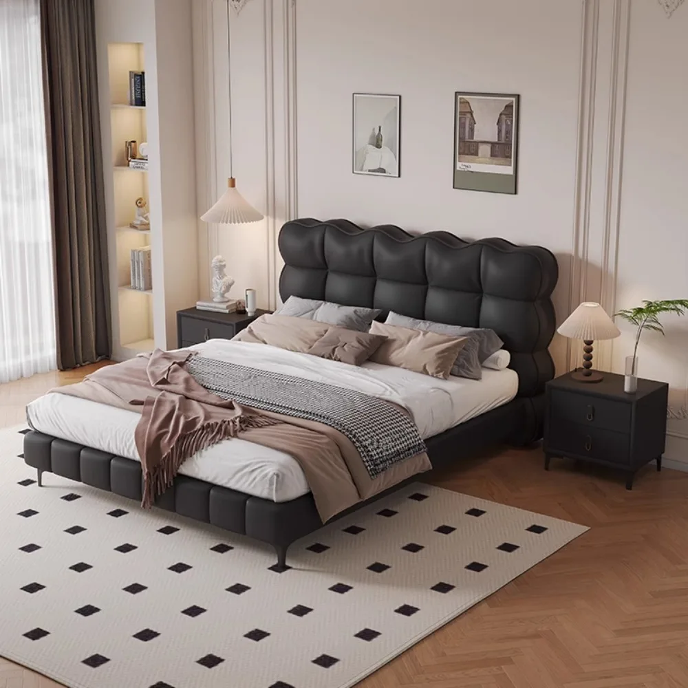 

Headboard Organizer Bed Storage Cabinets Luxury King Size Bed Frame Sleeping Nightstands Muebles Para Dormitorio Home Furniture