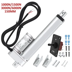 Linear Actuator 12V 150MM 1000N 1500N 3000N 6000N Stroke Electric Actuator Motion Actuator With Reverse Polarity Switch Controll