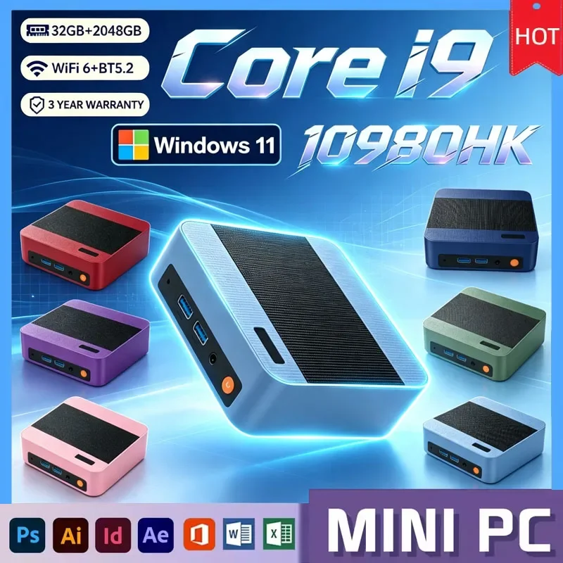 Intel Mini PC Intel Core I9-10980HK Powerful Portable Desktop 16GB DDR4 1TB SSD WiFi 6 BT5.2 2026 All In One Gaming Office PC - Aliexpress Deal