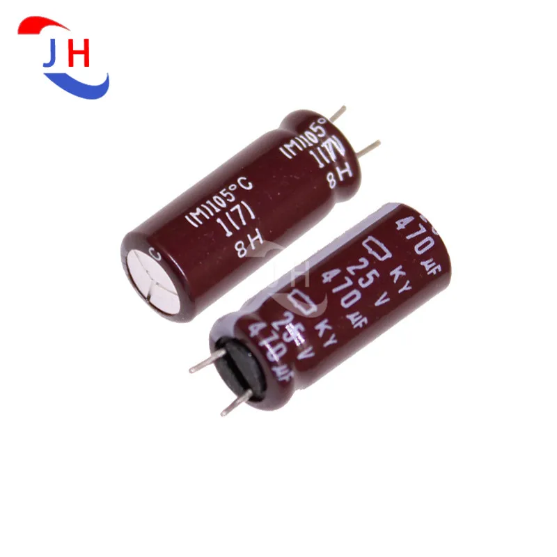 10PCS Electrolytic Capacitor 25v470uf 8*20 KY Series High Frequency And Long Service life 3.5mm Pin Distance 25V 470UF