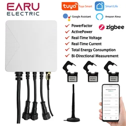 Tuya WiFi ZigBee Contatore di energia intelligente KWh Monitor di potenza 3 fasi monofase 500A 300A 200A 120A 80A Morsetto Trasformatore di corrente