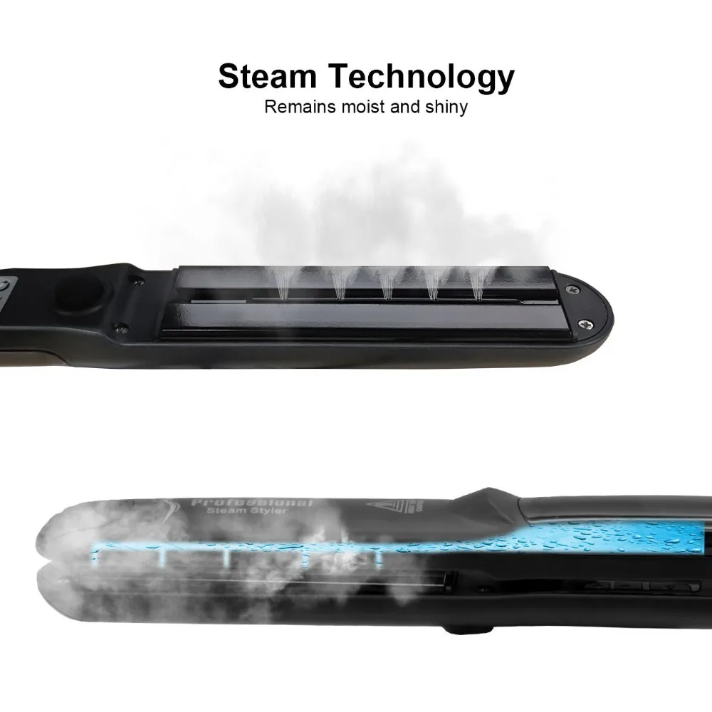 Professional Titanium & Ceramic Flat Iron Private Label Hair Straightener Styling Tool for Salon