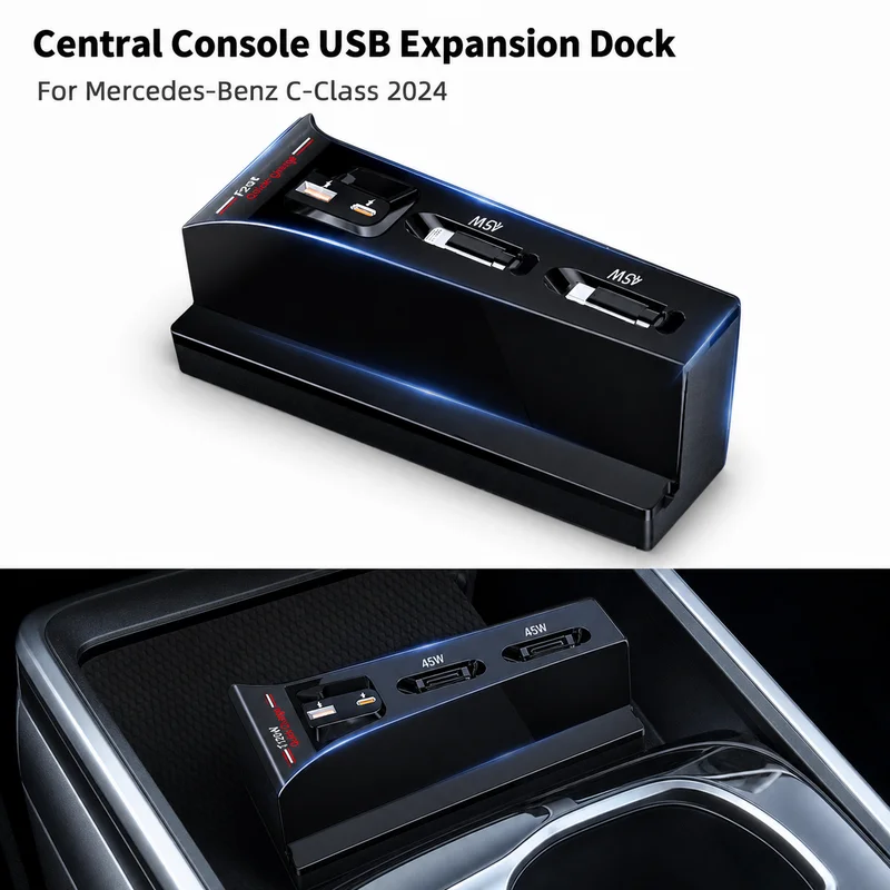 Usb C Hub - For 2024 Mercedes-Benz C-Class Specific Center