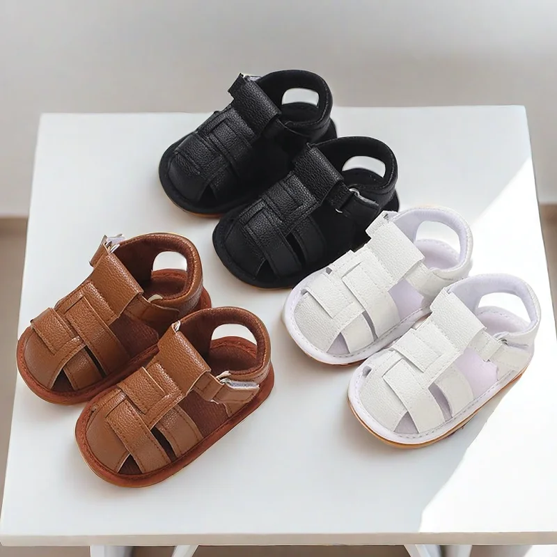 0-18 Months Summer Closed Toe Sandals Comfortable Leisure Walking First Step Shoes For Baby Boys