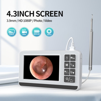 Digital Otoscope with 4.3  Inch IPS Screen Ear Wax Removal Tool Camera 3.9mm HD Ear Scope Otoscope with Light Plug & Play