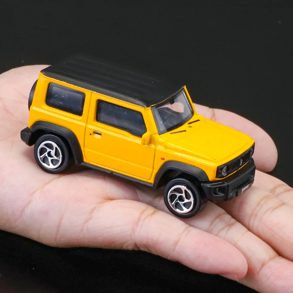 

1:52 мини-масштаб SUZUKI JIMNY 2021, модель игрушечного автомобиля из сплава, литая под давлением слайд вперед, амортизирующие модели, коллекция, подарок для детей