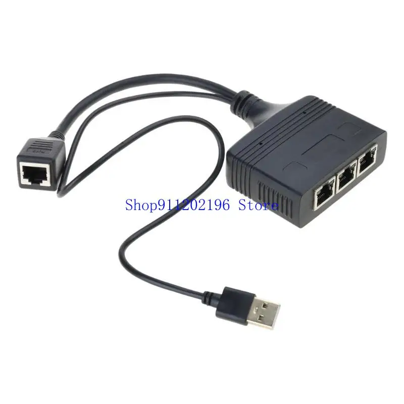 P82A RJ45 Splitter Ethernet Splitter 1 in 2/3/4 Out for Seamlessly Connectivities Across Multiple Device 100Mbps Speed