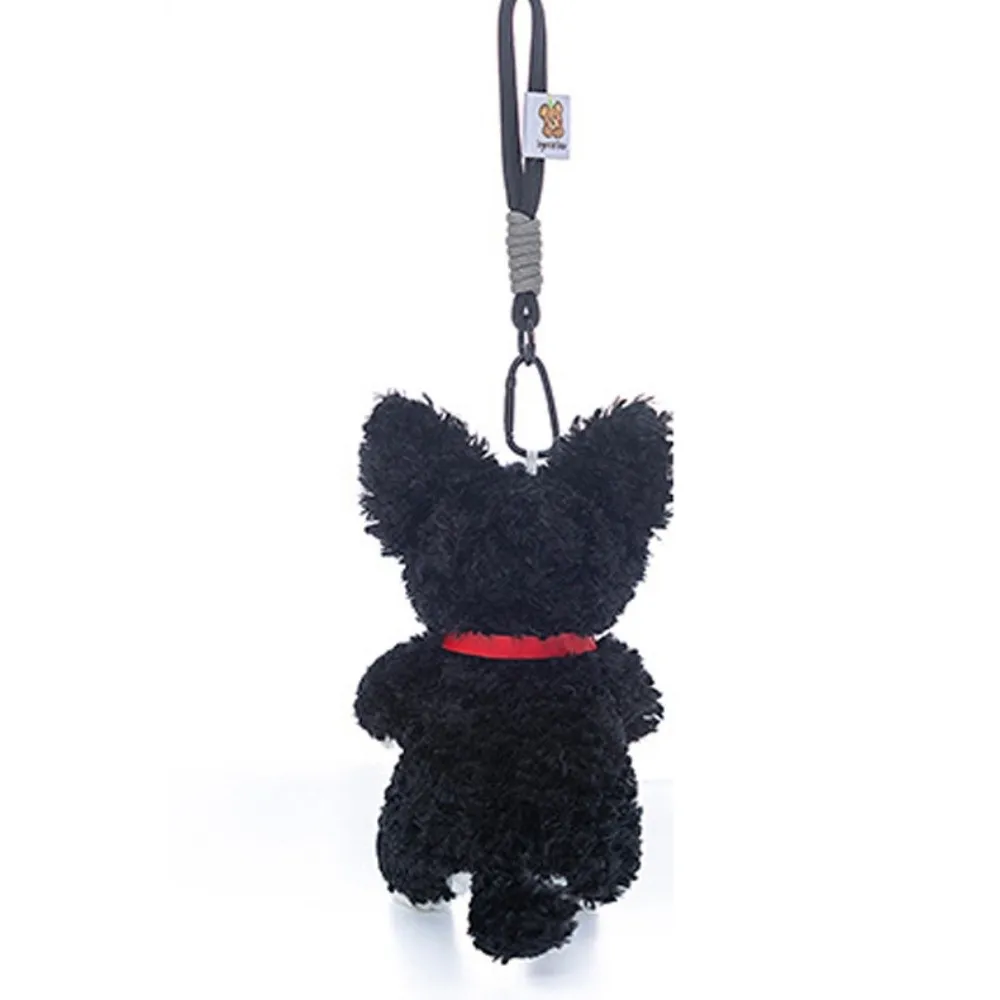 Muñequera rizada gato muñeca colgante Animal suave gato rizado juguete de peluche llavero comodidad dibujos animados alemán gato rizado muñeco de peluche decoración del hogar