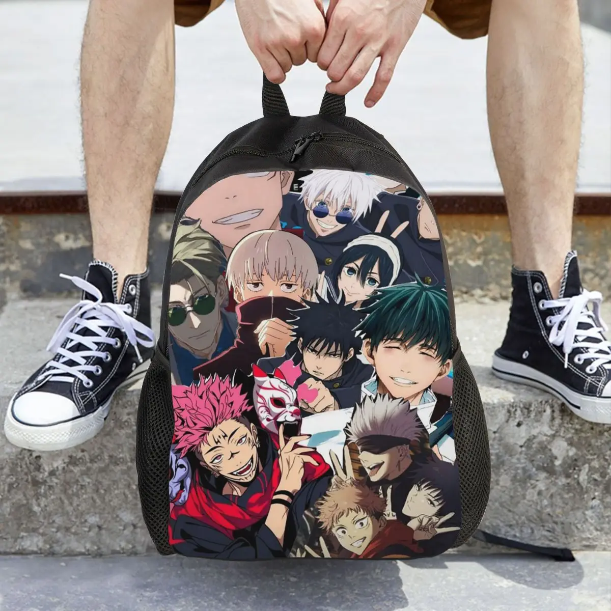 

Рюкзак Megumi Besto Friendo Jujutsu Kaisen Sukuna в стиле аниме, вместительный, для детей, школьный ранец, сумка через плечо