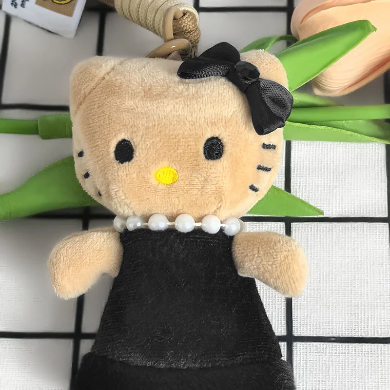 Longues jambes mode Hello Kitty en peluche Anime animaux en peluche Kawaii poupée Keychais petit pendentif sac à dos tentures enfant fille cadeau