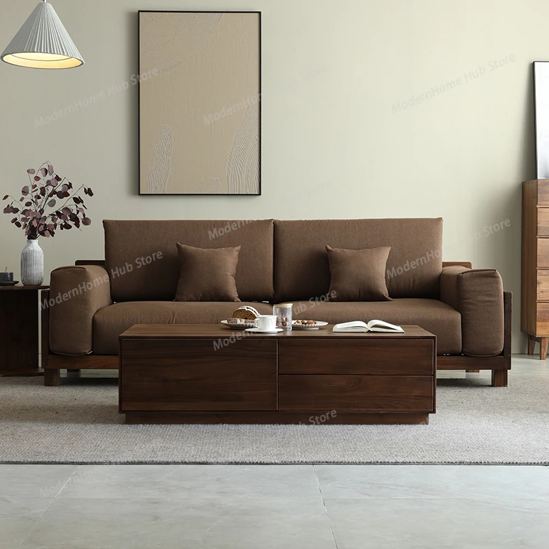 Luxury Drawers Coffee Table Wood Moving Storage Unique Apartamento Modern Side Table Living Room Kaffee Tische Home Furniture