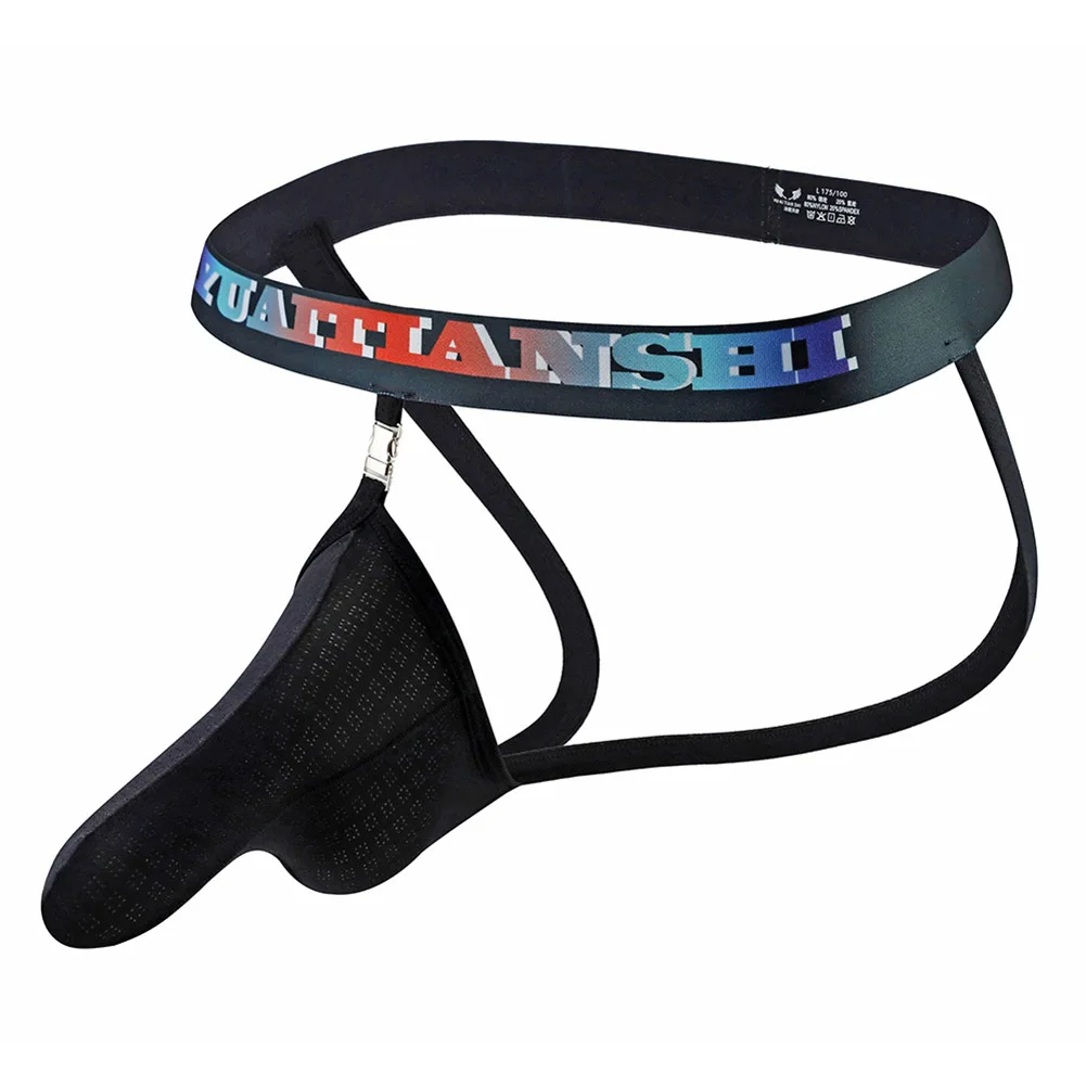 S تنفس الحقيبة سراويل الذكور مثير الملابس الداخلية للرجال أحزمة الوقاية طباعة g-سلسلة النمط الكلاسيكي نسيج خفيف الوزن #2