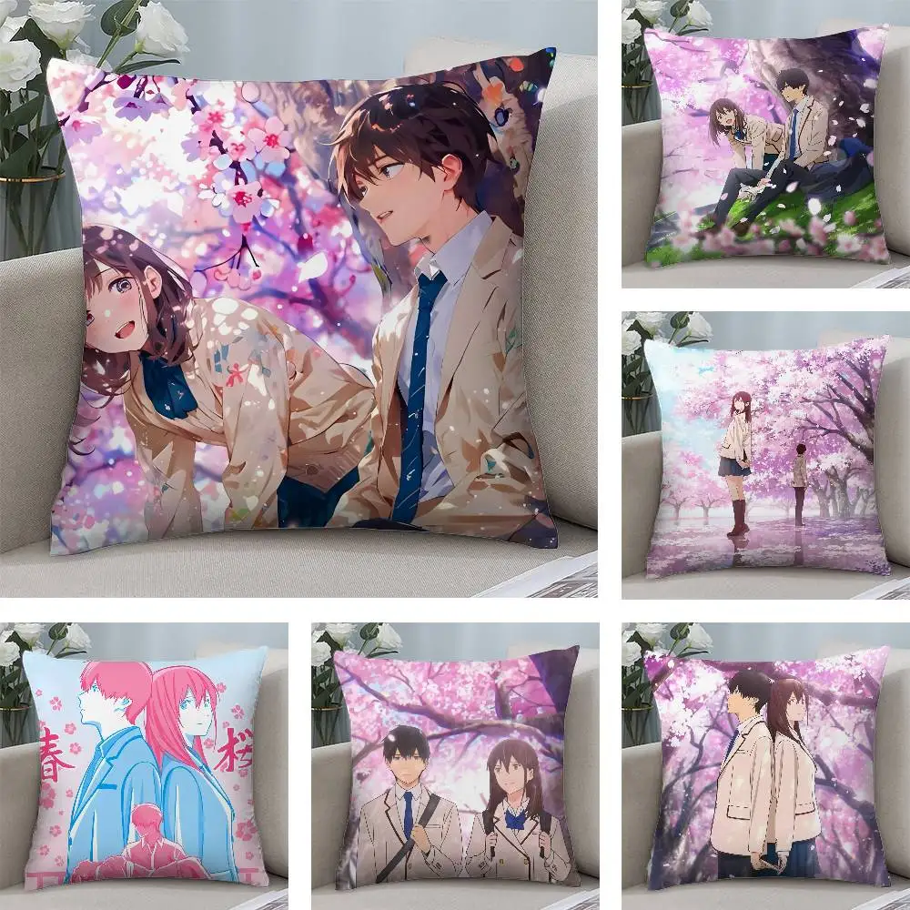 

Anime I Want To Eat Your Pancreas Pillow Case Plush Fabric Soft Pillowcase Double Sided Print Cushion Cover Household Gifts