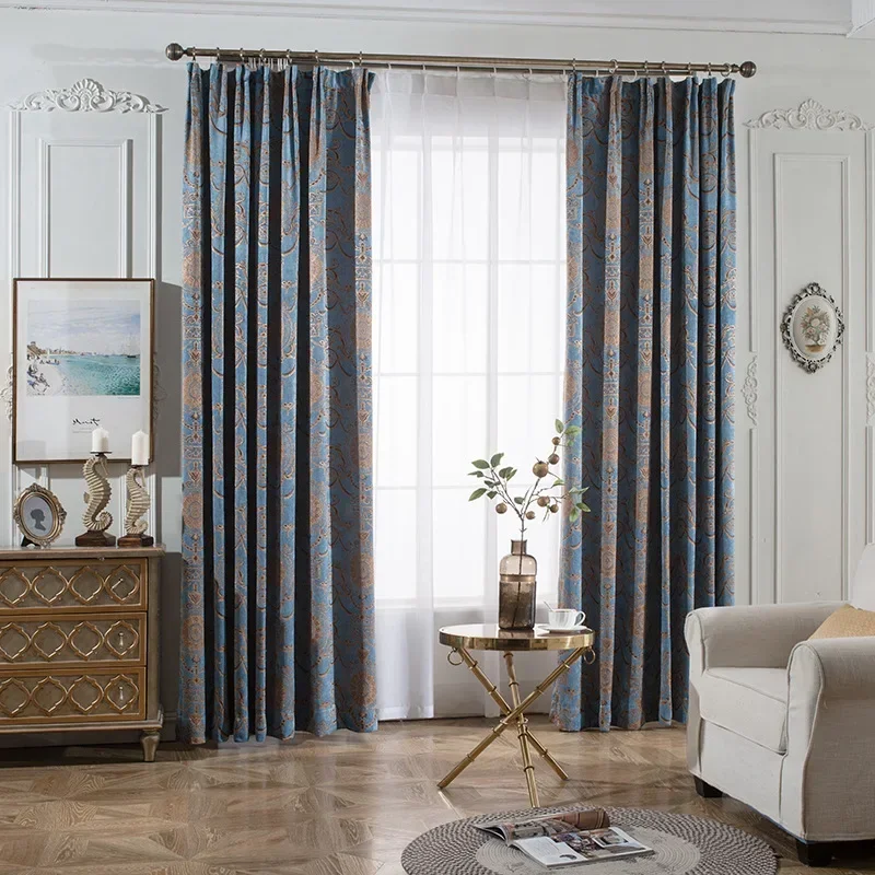 Simple Yet Luxurious Curtains for Living Room Bedroom Dining Room Precision Embroidered Curtains Precision Embroidered Curtains