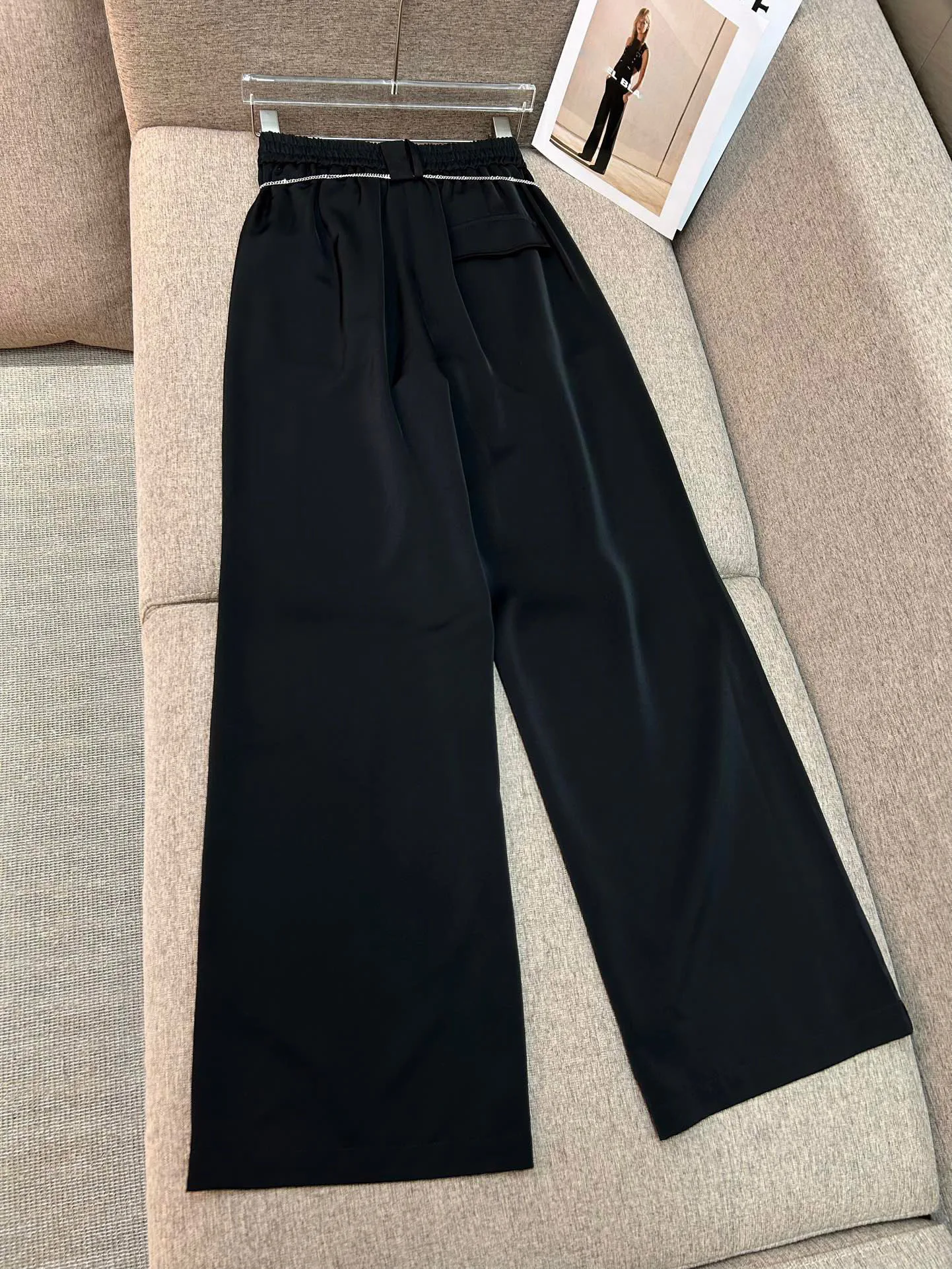 2024 Women's Clothing high waist straight leg trousers Spring Summer New No.55