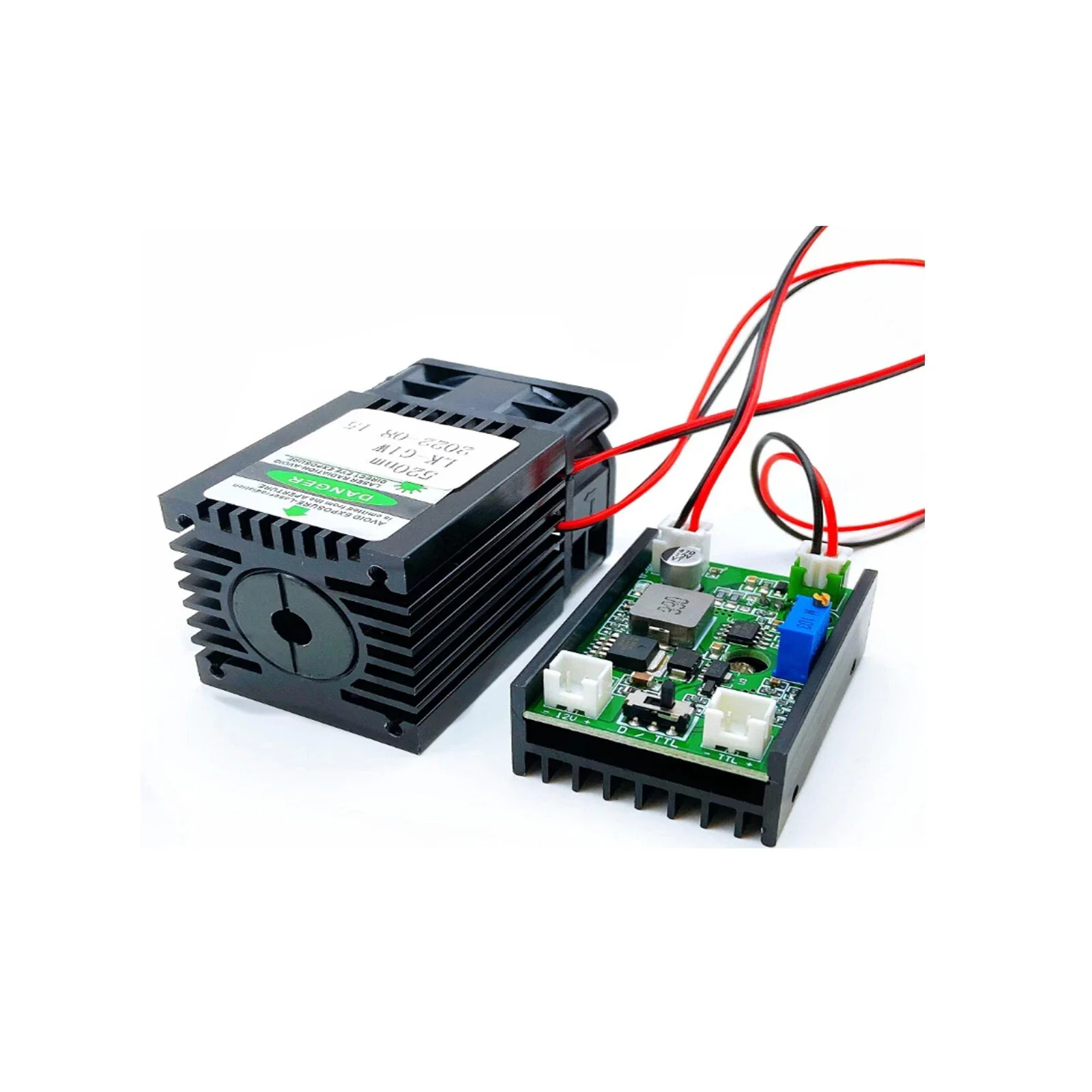 Green Laser Module 530nm 1W Drive Birds / Landmark Lamp / High Speed Lamp