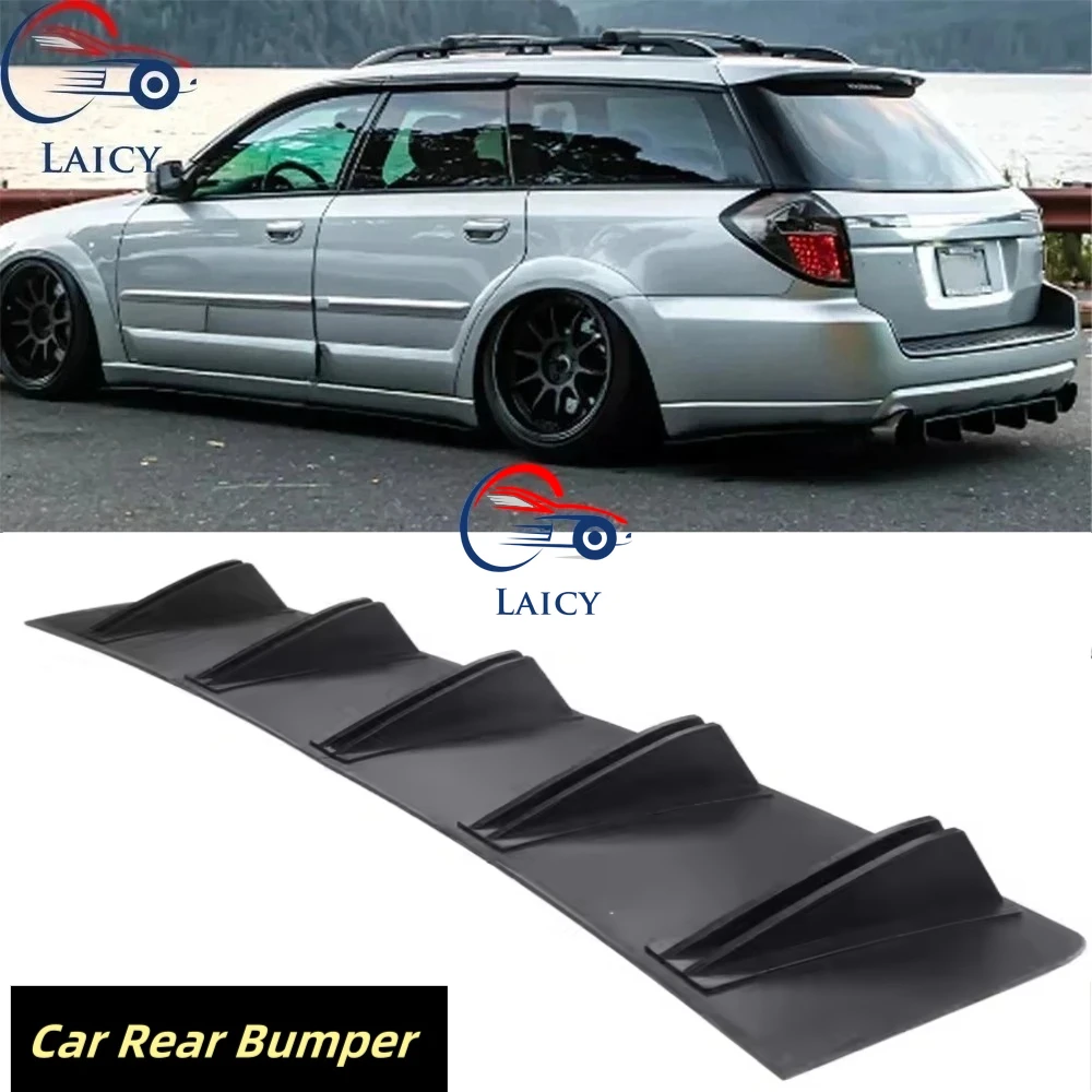 

LAICY For S-ubaru Outback 2001-2020 Car Rear Diffuser Shark Fins Bumper Splitter Chin Spoiler Lip Black Shunt Rear Bumper Lip