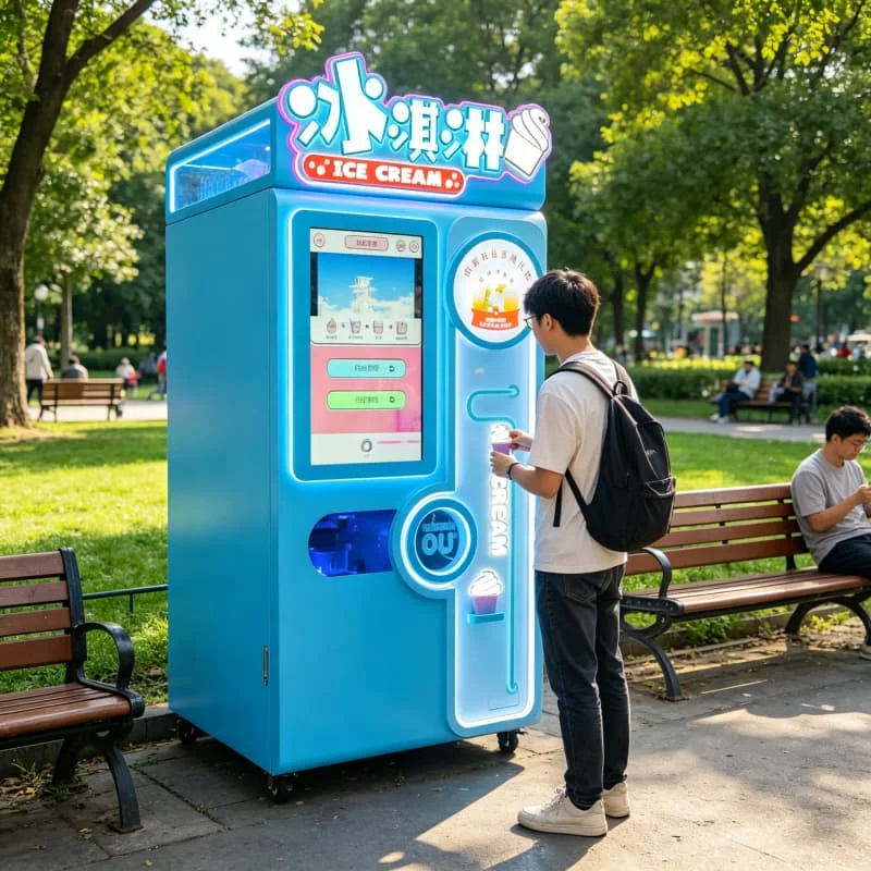 Machine à glace molle commerciale, libre-service, de comptoir, 3 saveurs, 220V 3000W, écran tactile, pour cinéma, théâtre, snack-bar, en promotion