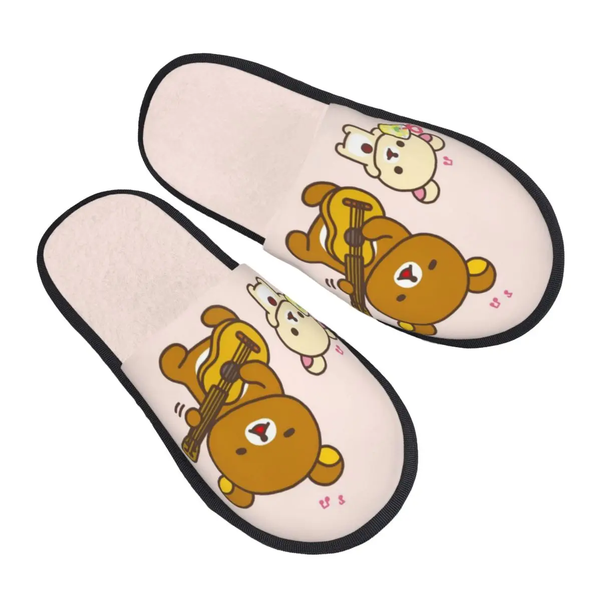 

Домашние тапочки Rilakkuma на заказ, женские уютные тапочки без шнуровки из пены с эффектом памяти, гостиничные тапочки