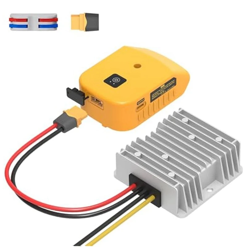 

20V To 12V Converter For Dewalt 20V Power Wheels Battery Adapter&Charger Adapter,DC12V 20A 240W Buck Converter Regulator