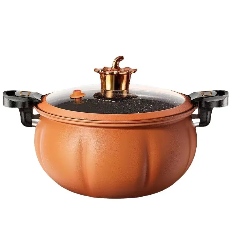 Household Large Capacity Micro Pressure Soup Pot, High Appearance Enamel Pot, Multi functional Micro Pressure Cooking Pot